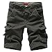 Olrain Men's Retro Classic Twill Multi Pocket Cargo Shorts