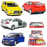 12 pcs in Box: 5 2008 Mitsubishi Lancer Evolution X 1:36 Scale (Blue Red White... by Box of 12 Die-cast Vehicles
