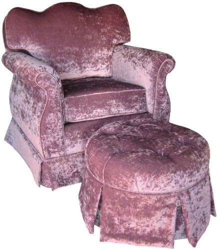 Angel Song Versailles Velvet - Lavender Park Avenue Round Adult Stationary Ottoman
