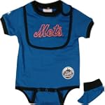 New York Mets Baby Bib and Bootie Creeper Set $15.99