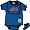 New York Mets Baby Bib and Bootie Creeper Set - 12 months