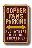 MINNESOTA GOLDEN GOPHERS GOPHER FANS All Others Will Be Chewed Up AUTHENTIC METAL PARKING SIGN (12 X 18)