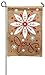 Evergreen Burlap Joyful Snowflakes Garden Flag, 12.5 x 18 inches