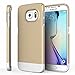 Galaxy S6 Edge Case, Vena [iSlide][Two-Tone] Dock-Friendly Slim Fit Hard Case Cover for Samsung Galaxy S6 Edge (White/Champagne Gold)