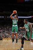 Boston Celtics v Golden State Warriors, Oakland, CA - February 22: Ray Allen Photographic Poster Print by Rocky Widner, 24x36