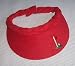 Golf Visor Terry Cloth Red with Embroidered Flag on Green