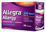 Allegra Adult 24 Hour Allergy Tablets, 180Mg, 70 Count
