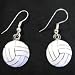 Round Pewter Volleyball Earrings