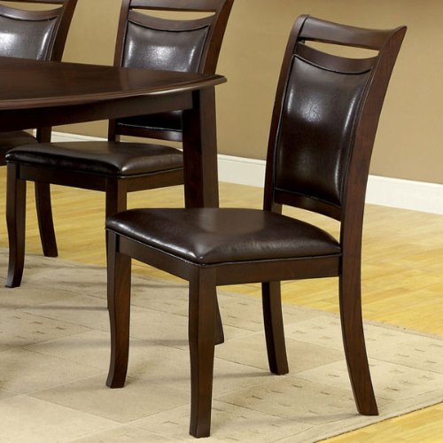 Woodside Traditional Style Dark Cherry Finish Dining Chairs (Set of 2
