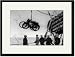 Black Framed/Matted Print 17x23, Even Bicycles Are Used In Invasion