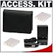 Casio Exilim EX-CASE-10 Leather Case (Black) + (2) Spare NP-40 Battery Packs + Mini Battery Charger for Casio Exilim EX-Z100, EX-Z200, EX-Z1200, EX-Z1050 &amp; EX-Z1080 Digital Cameras