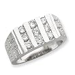 Sterling Silver Men's CZ Ring