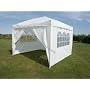 3mtr x 3 mtr WHITE Pop Up Gazebo with Four side panels and bag