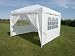 Outdoor Living : 3mtr x 3 mtr WHITE Pop Up Gazebo with Four side panels and bag
