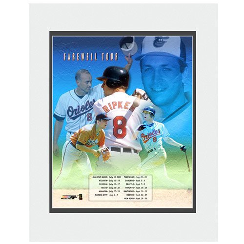 Baltimore Orioles Cal Ripken, Jr. Farewell Tour Matted Photo