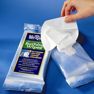 No Rinse Bathing Wipes (8 count each) - 5 Pack (40 wipes)