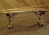 Red Cedar Log Dining/Hall Bench - 3 Foot Long - Amish Made in USA