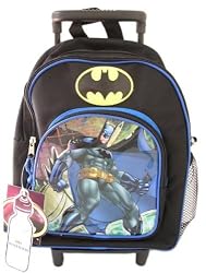 Batman Rolling Backpack : Kid size School Backpack Luggage