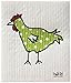 Swedish Treasures Wet-it! Cleaning Cloth, Spotted Green Chicken, Super Absorbent, Reusable, Biodegradable, All-purpose