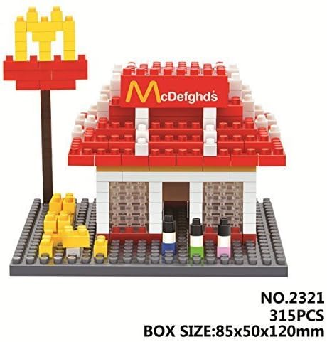 Otulet City Builder Series Fast Food Chains Set Model Toy Building Blocks Mini Figure Nanoblocks Minifigure Diamond Building Set DIY (with Otulet® FREE Brick Separator)