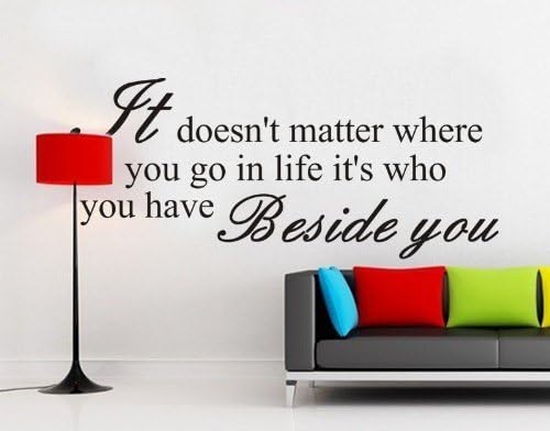 Tinaly It Doesn't Matter Where You Go in Life Quote Art Vinyl Wall Sticker - 4027