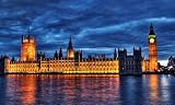 LARGE LONDON HOUSES OF PARLIAMENT CITY SCENE CANVAS ART ready to hang 34 x 20 inches