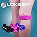 Patella Knee Strap Premium Quality By LOKSER™ for Knee Pain Relief, Non-slip Breathable & Lightweight Design- Available Individually or As a Pair. (Blue, 2 Pack)