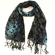 Animal Print Leopard Light Scarf Shawl Wrap Multi Gray