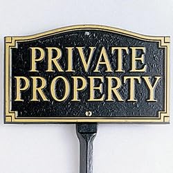 Private Property Statement Plaque