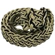 Celtic Braided Hemp Belt - Black/Natural
