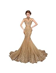 High-Neck Mermaid Cap Sleeves Tulle 2015 Sequined Open-Back Pageant Dress/Prom Dress 