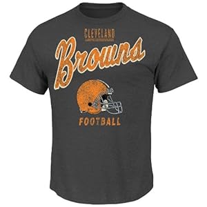 NFL Cleveland Browns Men's Inside Line III Crew Top, Charcoal, Large