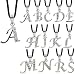 Silver Alphabet and CZ Pendants
