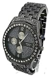 Geneva Elite Iced Out Bling Bling Watch Gun Color