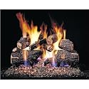 Peterson Gas Logs 24 Inch Charred Oak Vented Natural Gas Log Set W/ G45 Burner - Match Light