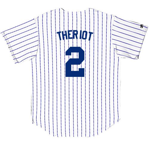 Ryan Theriot Chicago Cubs Home White/Royal YOUTH MLB Replica Jersey by Majestic Athletic