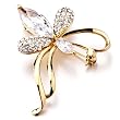 Clear Swarovski Crystal Clear Crystal Flower Brooch & Pins