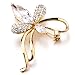 Pugster Clear Swarovski Crystal Clear Crystal Flower Brooch & Pins