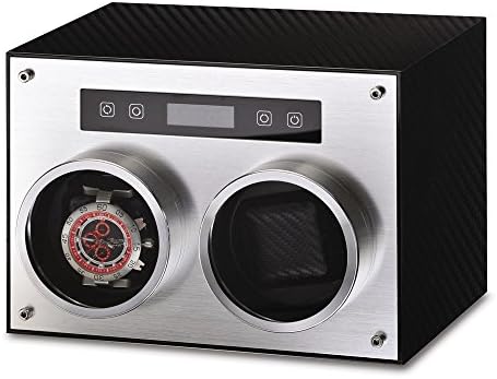 Rotations Carbon Fiber Finish &amp; Aluminum Dual Watch Winder