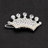PURELY CHARMING 18KGP Barrette / Hair Bow with Handset Swarovski Crystal - Crown / Tiara