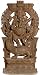 Lord Ganesha Dancing on His Rat - South Indian Temple Wood Carving