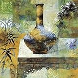 IMAGE OF Vase HIGH QUALITY CANVAS Print With Light Added BRUSHSTROKES Joaquin Moragues 28x28