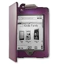 EasyAcc Purple High Quality Leather Protective Cover Case with Light for Amazon Kindle Touch Wi-Fi, Kindle Touch 3G 6" E Ink Touch Screen Display Reader (Purple, PU leather)