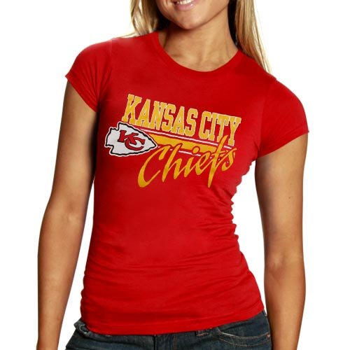 Kansas City Chiefs Ladies Shining Moment T-Shirt - Red (X-Large)