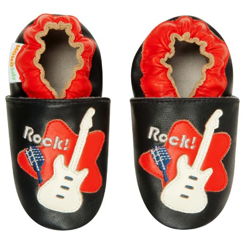 Momo Baby Infant/Toddler Rock Guitar Soft Sole Leather Shoes