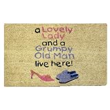 Coir Lovely Lady Grumpy Old Man Doormat