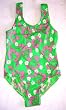 Girls 7-16 1-Piece Swimsuit - Lime/Pink Floral