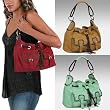 ''Ellie Sport'' Purse - Red, Brown, Aqua Blue or Dark Green