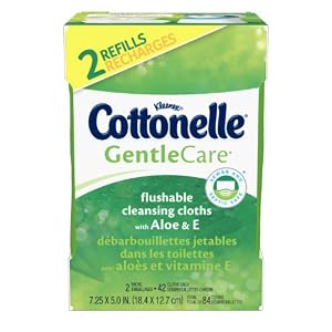 Cottonelle Gentle Care Flushable Moisture Cleansing Cloths Flushable Refills - 84 Ea