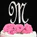 Letter M - Swarovski Crystal Monogram Wedding Cake Topper Letter